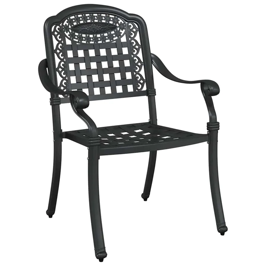 Ensemble de tables de jardin 3 pcs Noir Aluminium coulé - 4