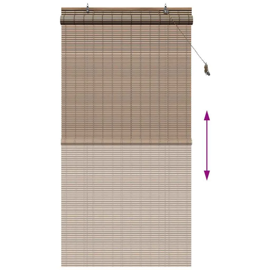 Store enrouleur Marron 100 x 220 cm Bambou - 13