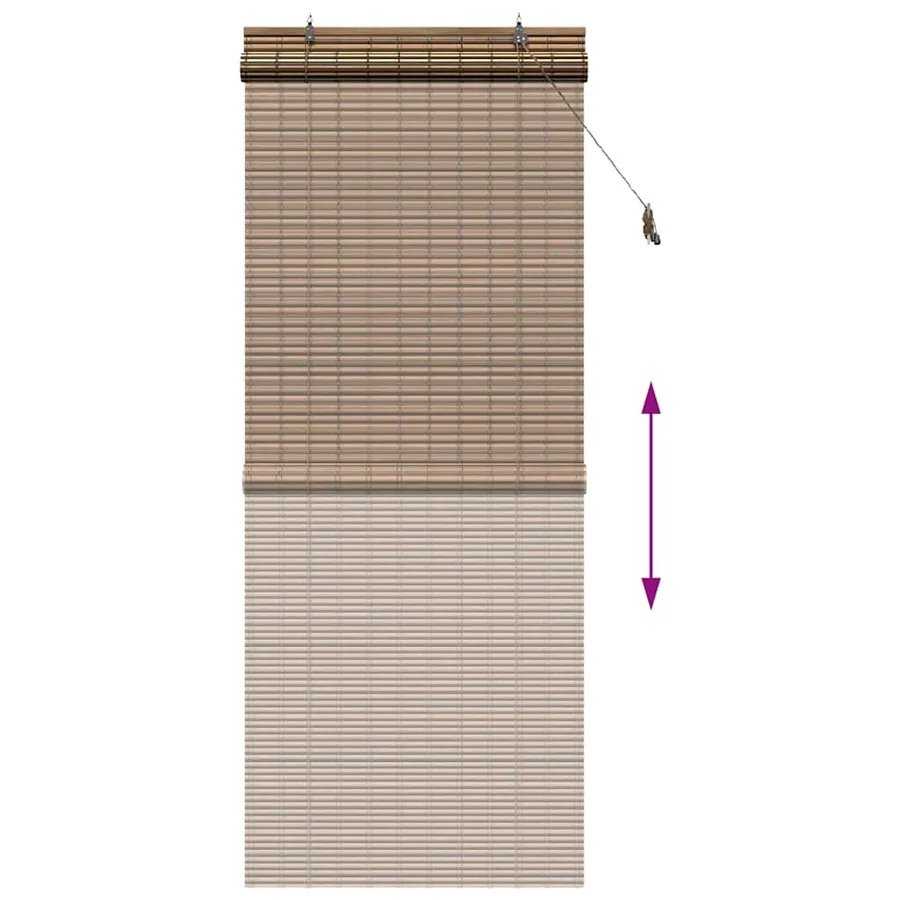 Store enrouleur Marron 90 x 220 cm Bambou - 13