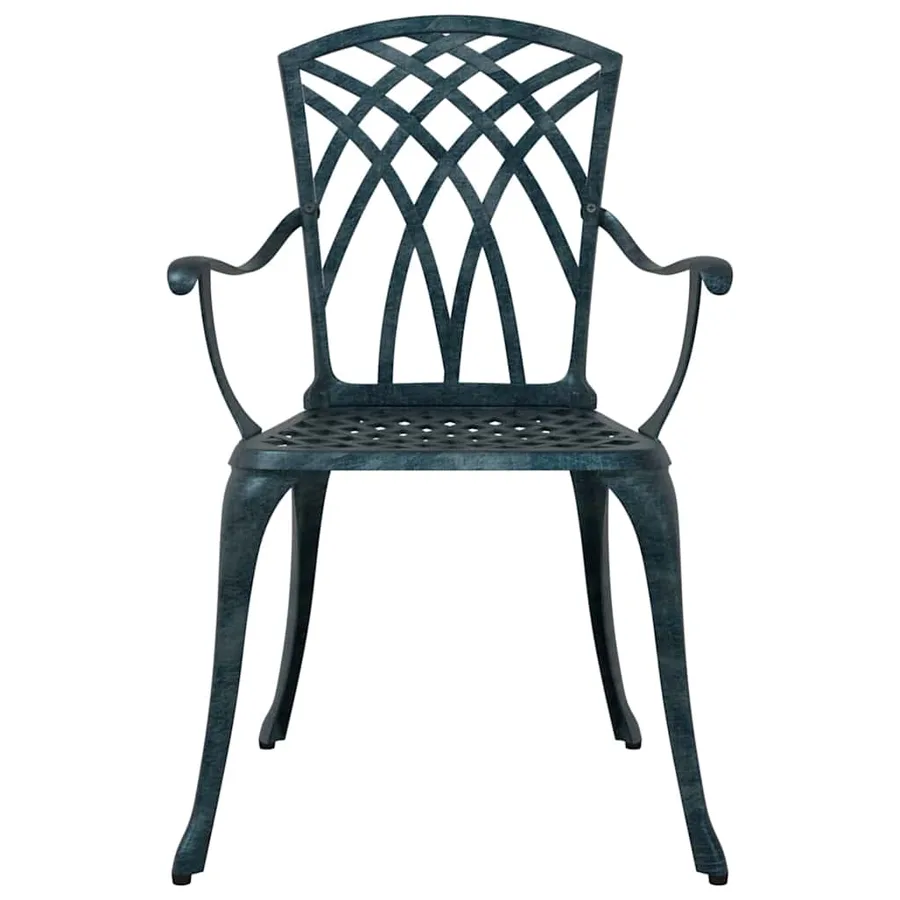 Chaise de jardin 2 pcs Vert 53 x 51 x 88,5cm Aluminium - 4