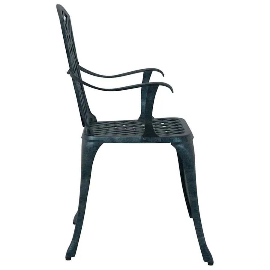 Chaise de jardin 2 pcs Vert 53 x 51 x 88,5cm Aluminium - 5