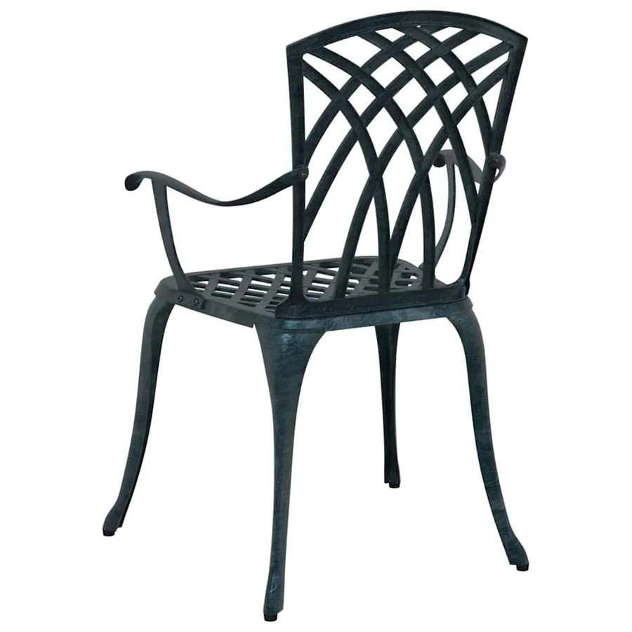 Chaise de jardin 2 pcs Vert 53 x 51 x 88,5cm Aluminium - 6