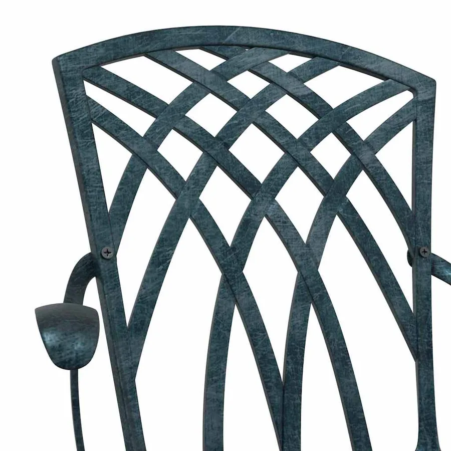 Chaise de jardin 2 pcs Vert 53 x 51 x 88,5cm Aluminium - 7