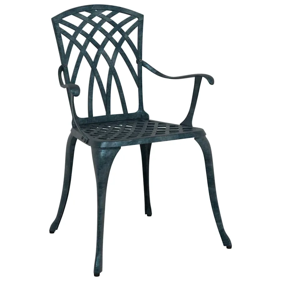 Ensemble de tables de jardin 3 pcs Vert Aluminium coulé - 4