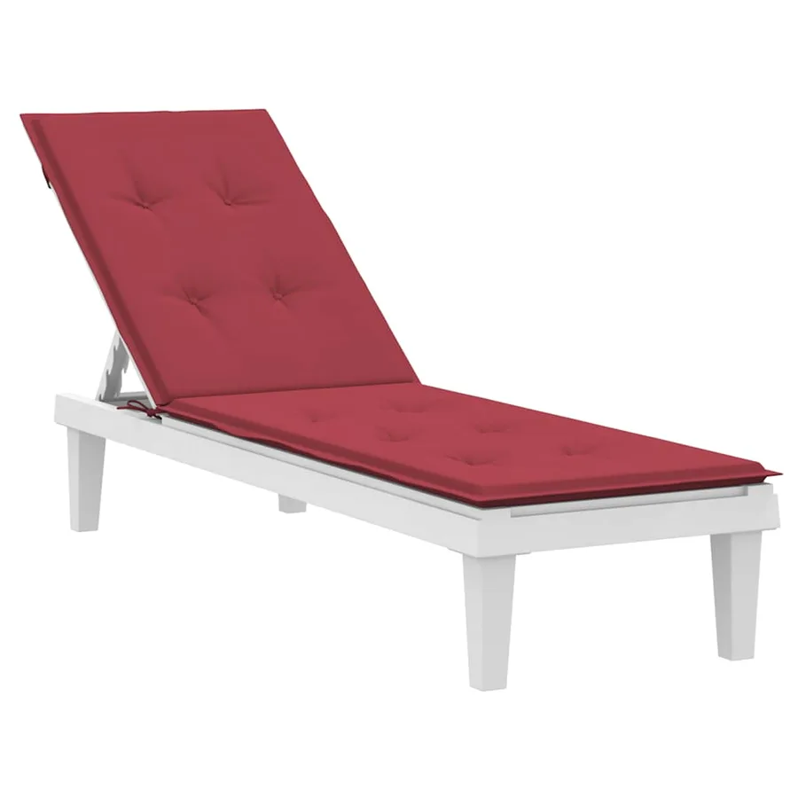 Coussin de chaise de terrasse rouge bordeaux (75+105)x50x4 cm - 3