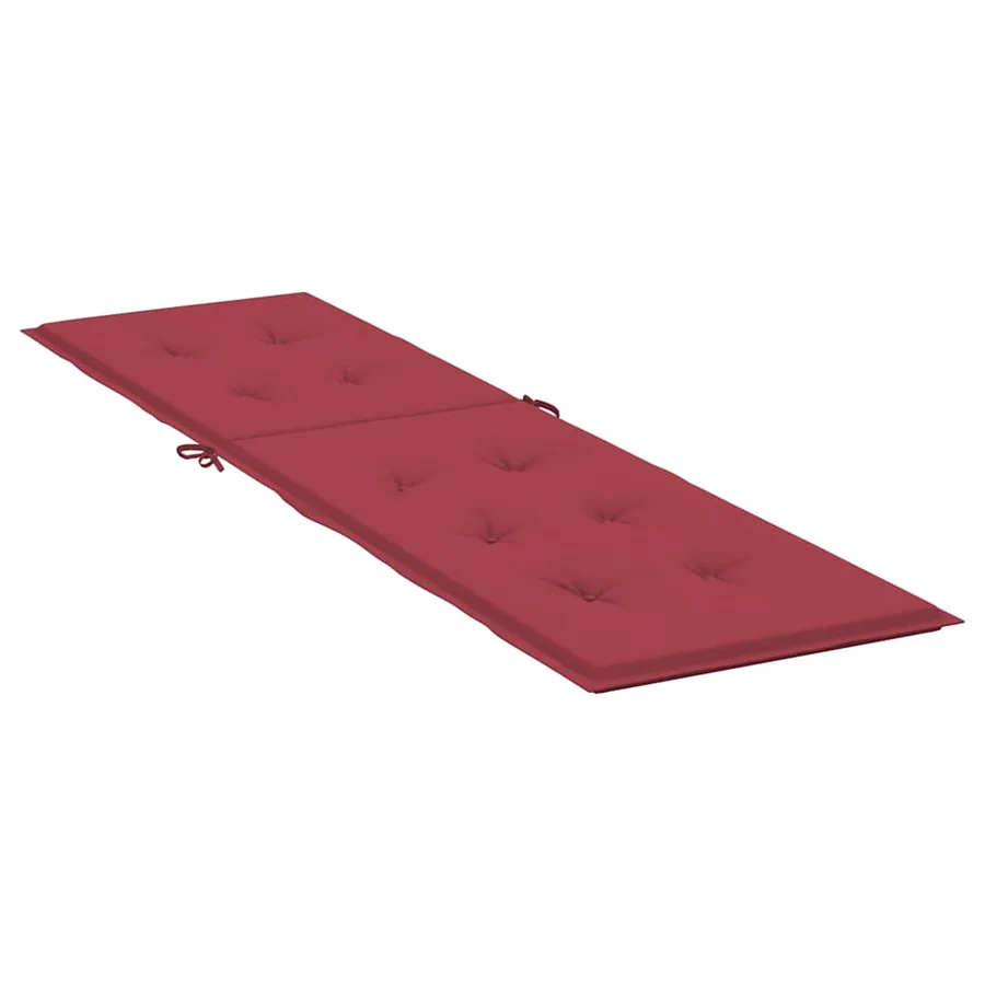 Coussin de chaise de terrasse rouge bordeaux (75+105)x50x4 cm - 4