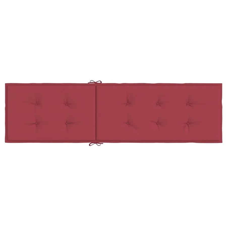 Coussin de chaise de terrasse rouge bordeaux (75+105)x50x4 cm - 5