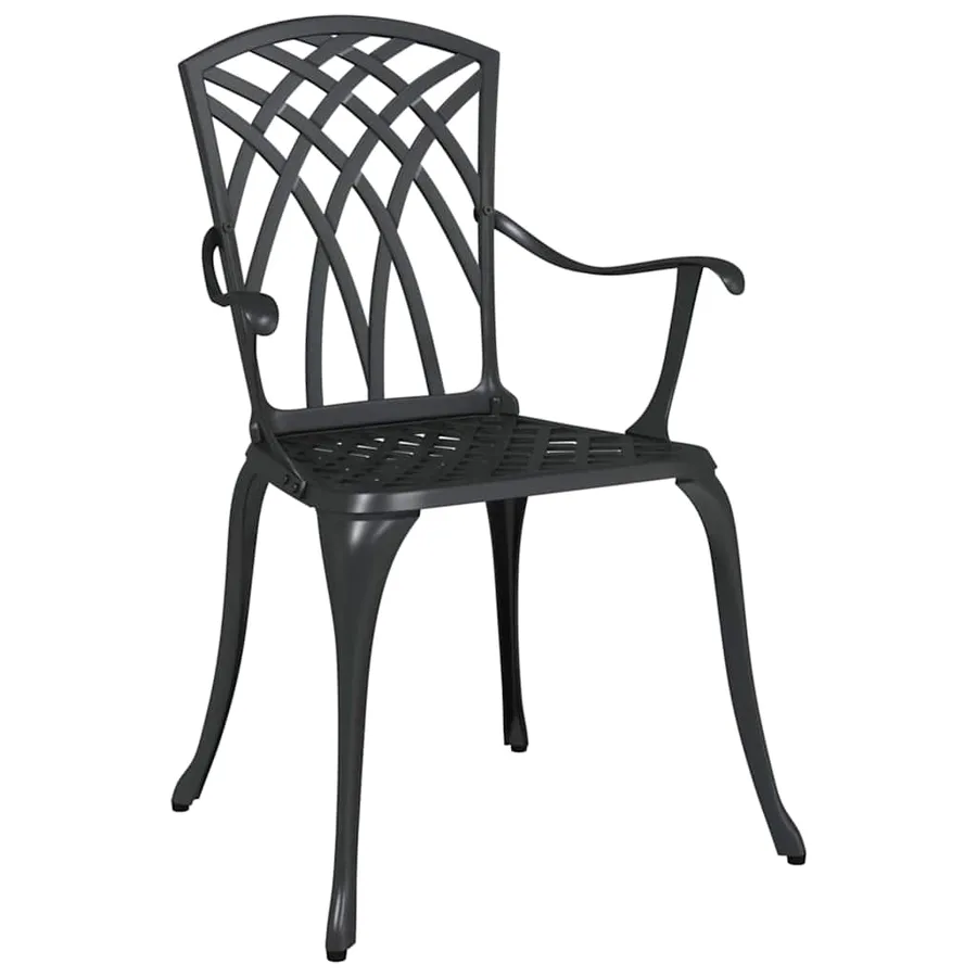 Chaise de jardin 2 pcs Bronze 53 x 51 x 88,5cm Aluminium - 13