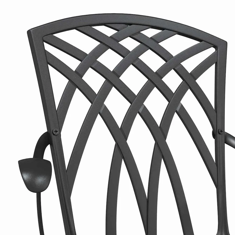 Chaise de jardin 2 pcs Bronze 53 x 51 x 88,5cm Aluminium - 17