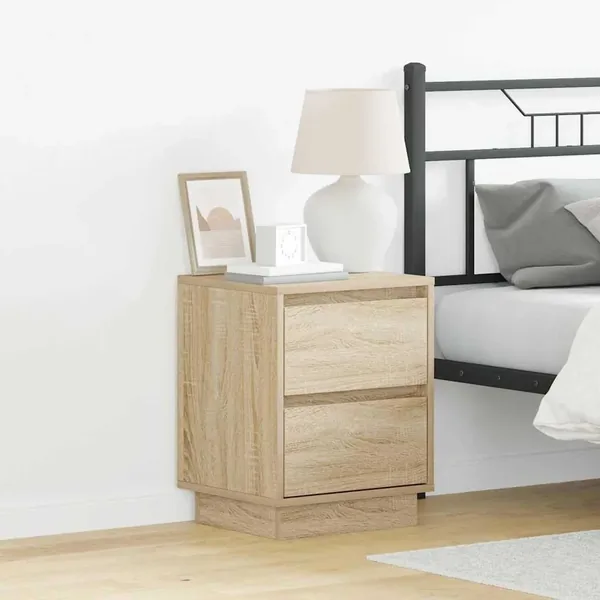 Cabinet de chevet 2 pcs Chêne Sonoma 39 x 34,5 x 50 cm