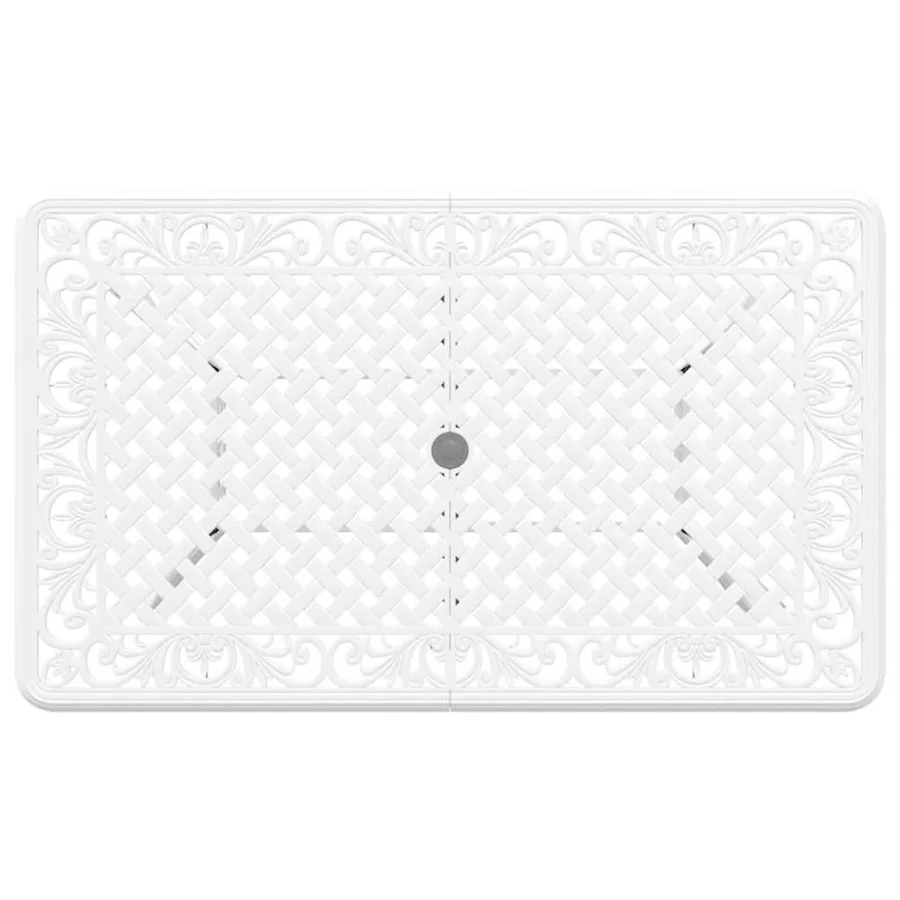 Ensemble de salle à manger pour jardin 7 pcs Blanc Aluminium - 8