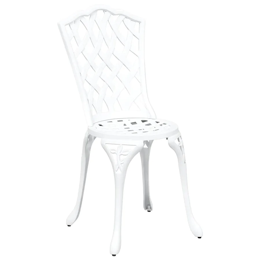 Ensemble de salle à manger pour jardin 5 pcs Blanc Aluminium - 5