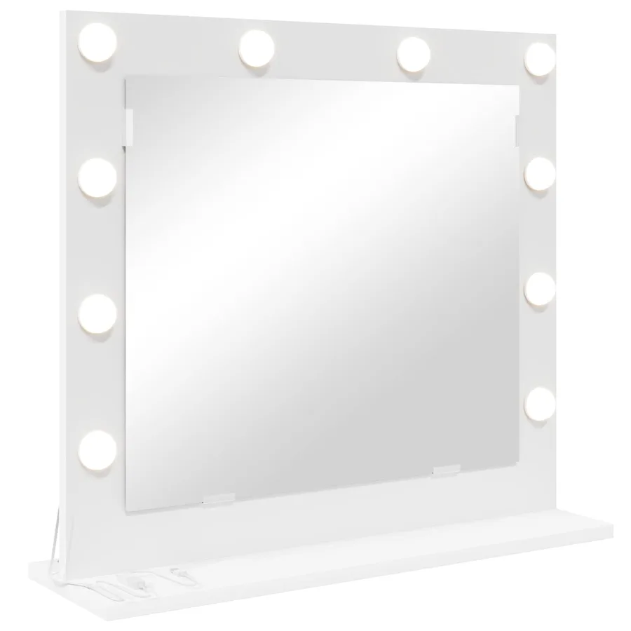 Miroir de vanité Blanc 60 x 55 x 18 cm Verre et bois composite - 2
