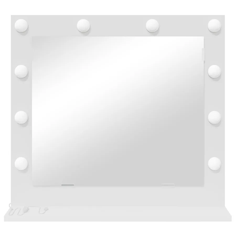Miroir de vanité Blanc 60 x 55 x 18 cm Verre et bois composite - 4