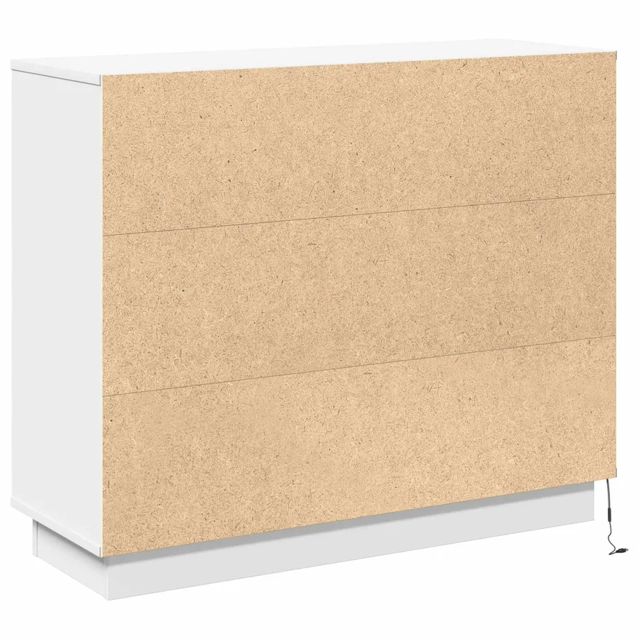 Buffet LED Blanc 90 x 32 x 75 cm Bois d'ingénierie - 10