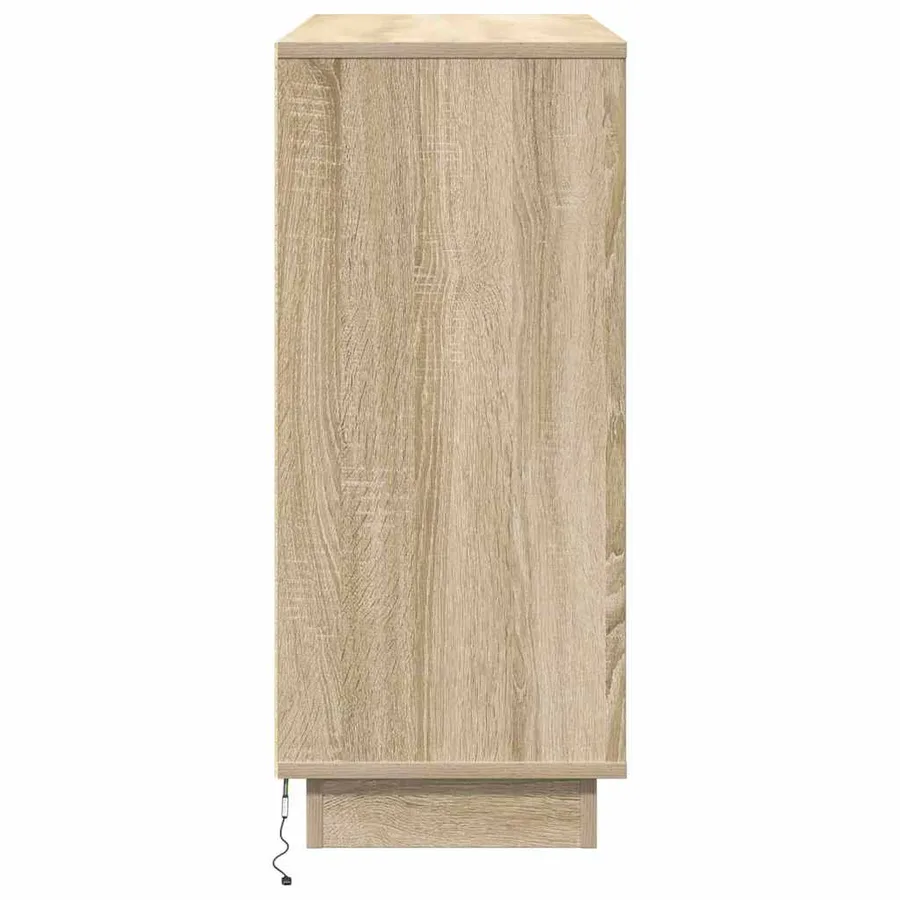 Buffet LED Chêne Sonoma 90 x 32 x 75 cm Bois d'ingénierie - 8