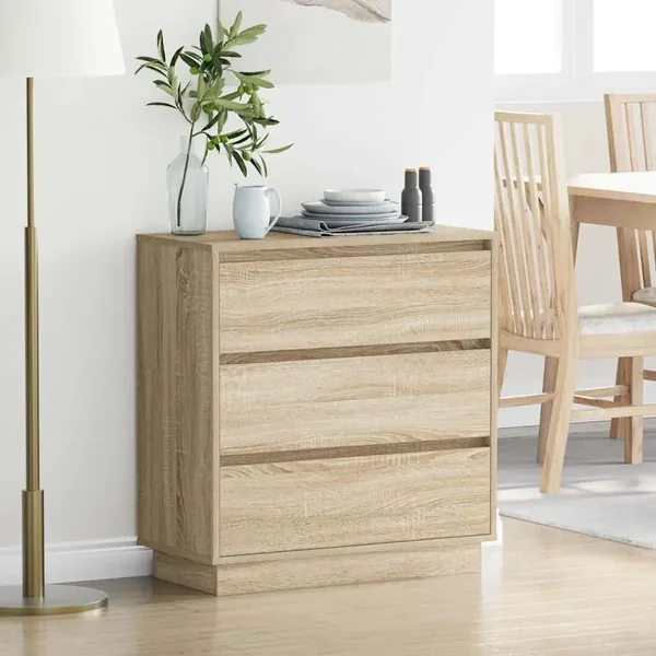 Cabinet de chevet avec tiroir Chêne Sonoma 71 x 34,5 x 75 cm