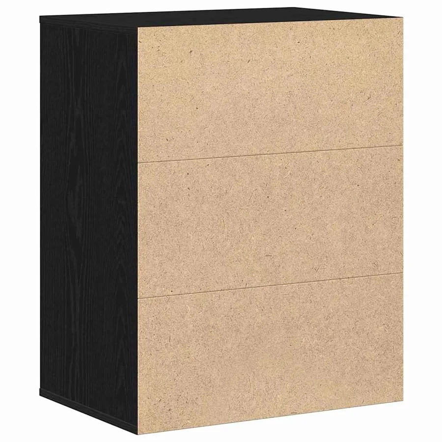 Armoire à tiroirs Noir 60 x 41 x 76 cm Bois d'ingénierie - 6
