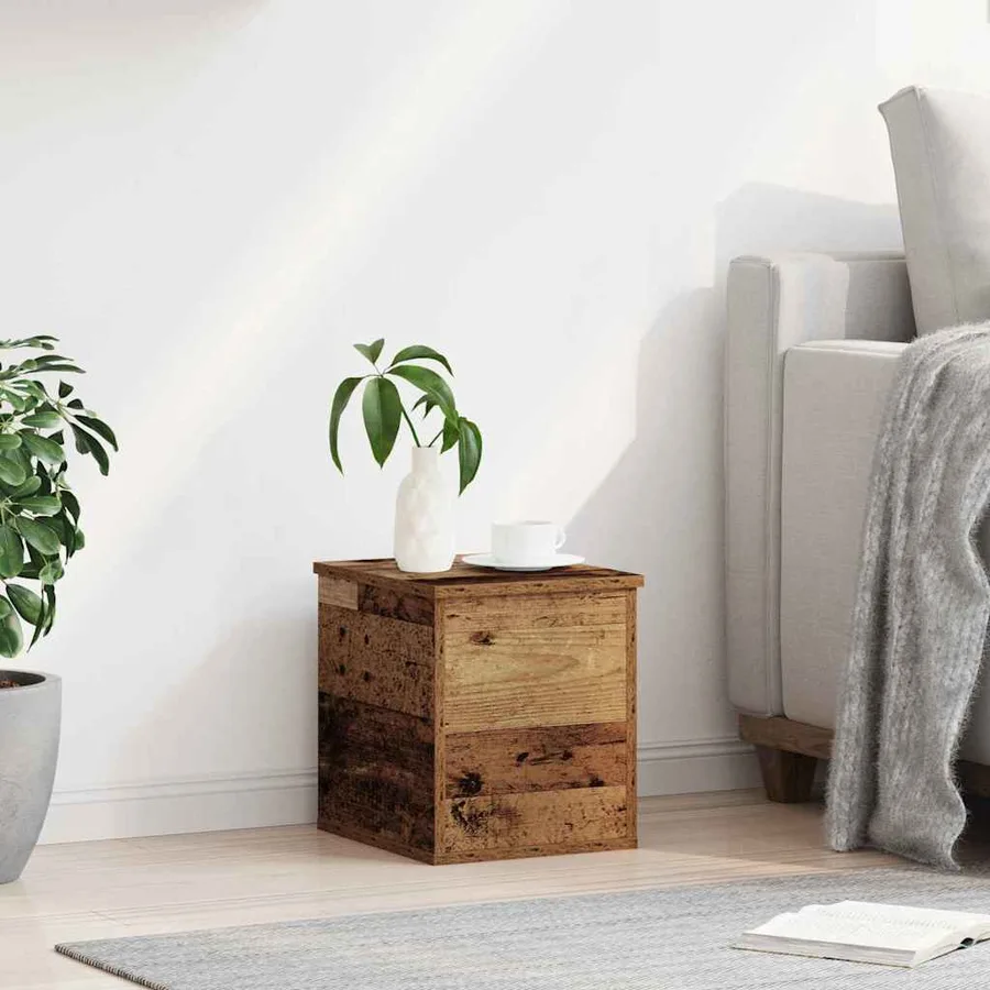 Boîte de Rangement avec stockage Bois Ancien 30 x 35 x 35 cm - 4