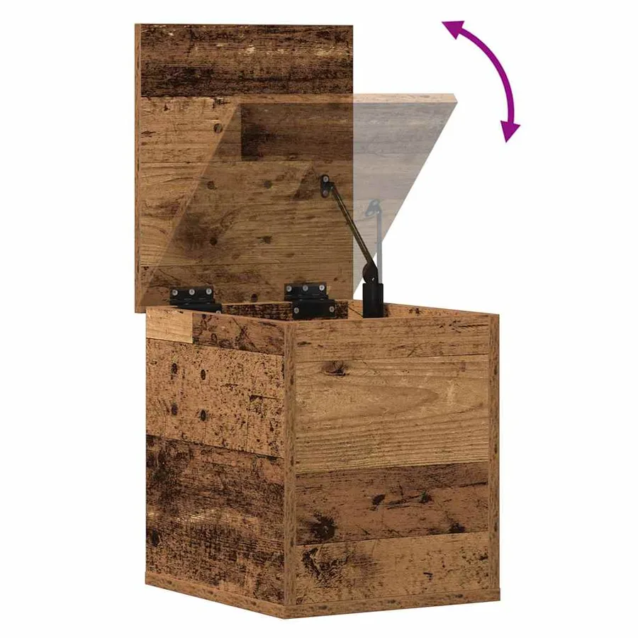 Boîte de Rangement avec stockage Bois Ancien 30 x 35 x 35 cm - 8