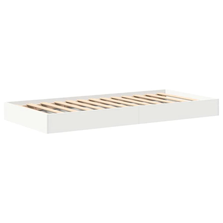 Lit Bibliothèque Blanc 90 x 190 cm Bois d'ingénierie - 4
