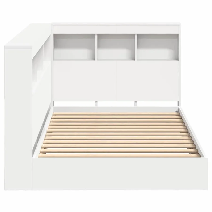 Lit Bibliothèque Blanc 90 x 190 cm Bois d'ingénierie - 7