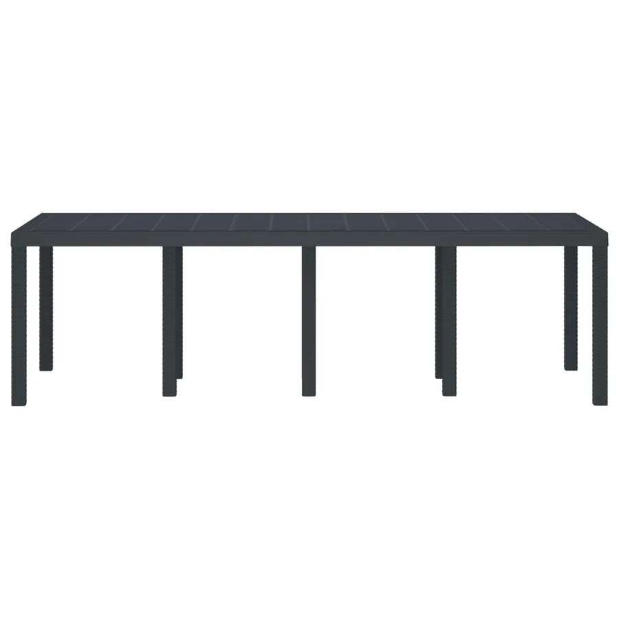 Table de Jardin Anthracite 250 x 100 x 73 cm polyrotin - 2