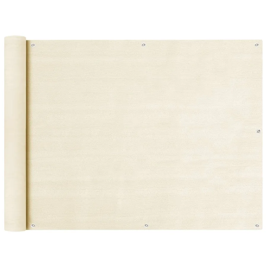 Écran de balcon Crème 90x300 cm PEHD