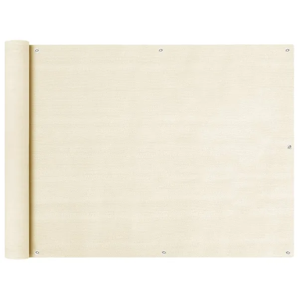 Écran de balcon Crème 90x300 cm PEHD