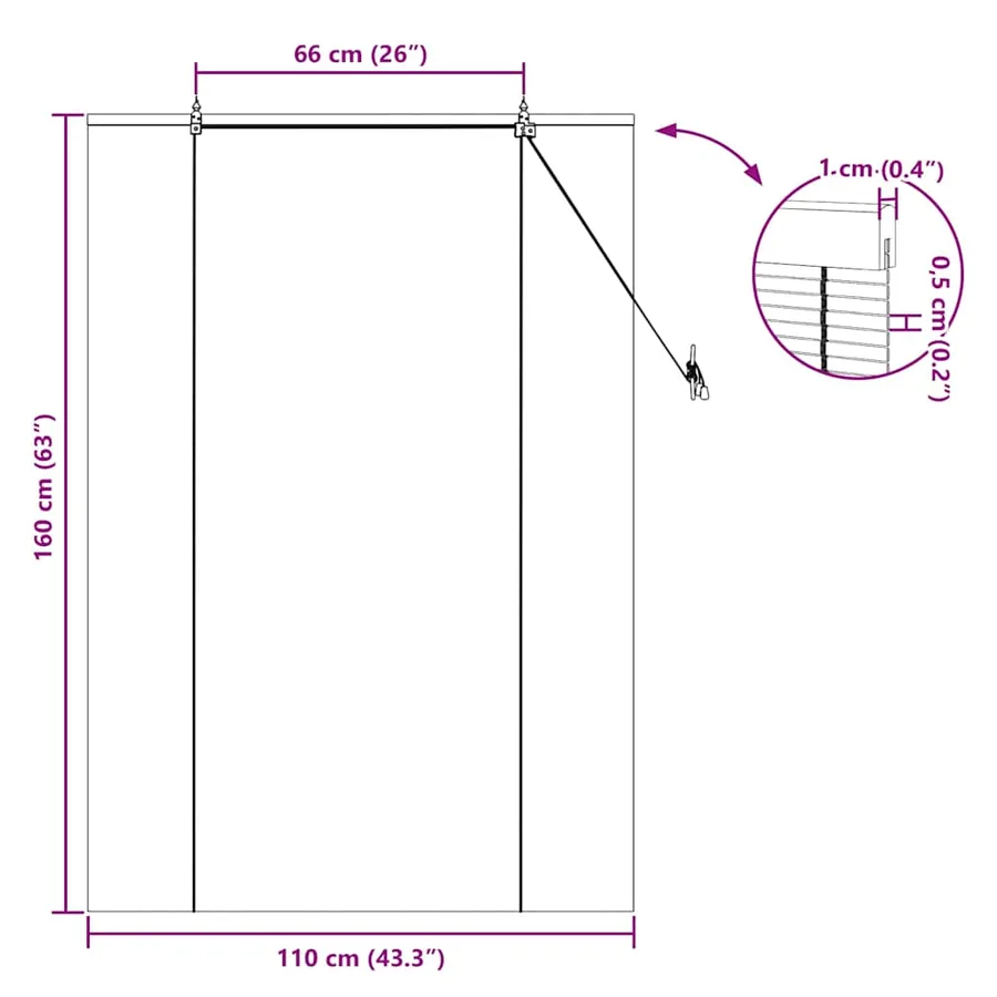 Store enrouleur Nature 110 x 160 cm Bambou - 15