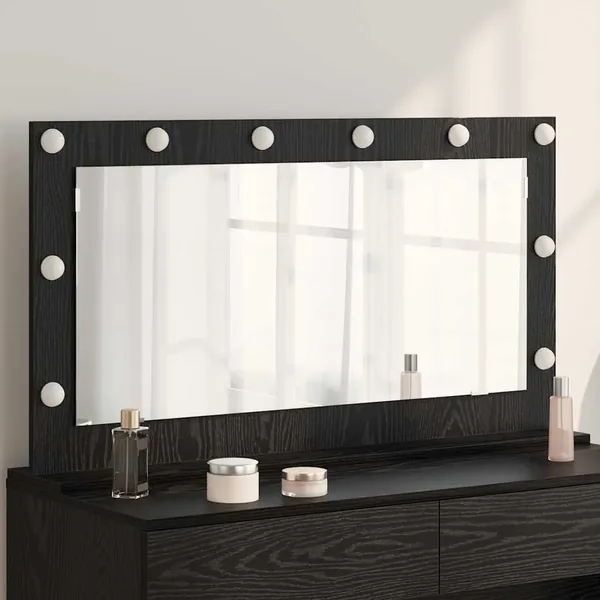 Miroir de vanité Rectangulaire Chêne noir 100 x 55 x 18 cm