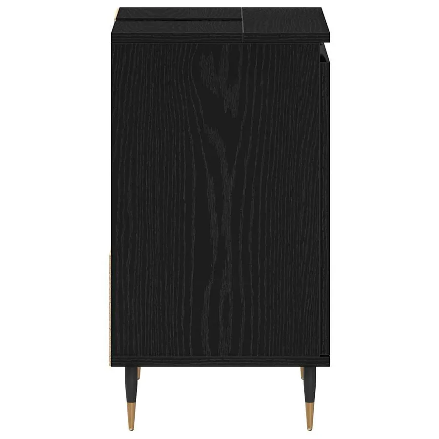 Cabinet de salle de bain avec tiroir Chêne noir 65 x 33 x 60 cm - 7