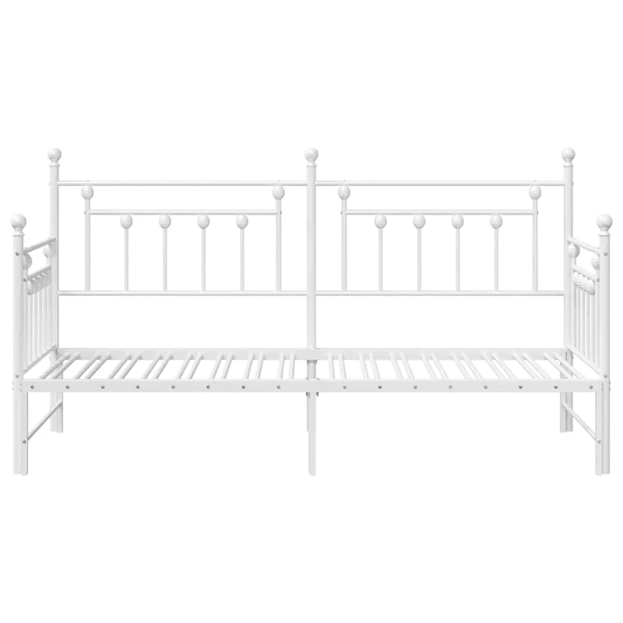 Cadre de lit de jour Blanc 75 x 190 cm Acier - 5