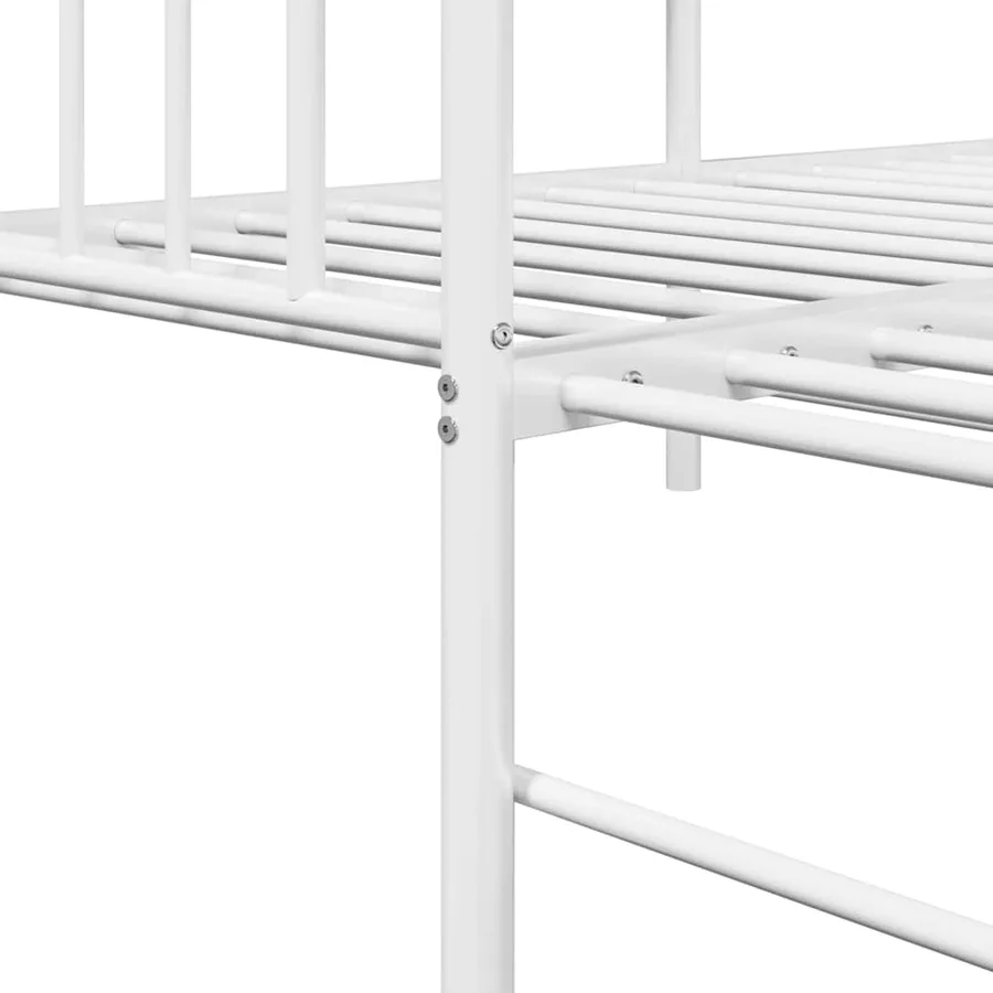 Cadre de lit de jour Blanc 75 x 190 cm Acier - 9