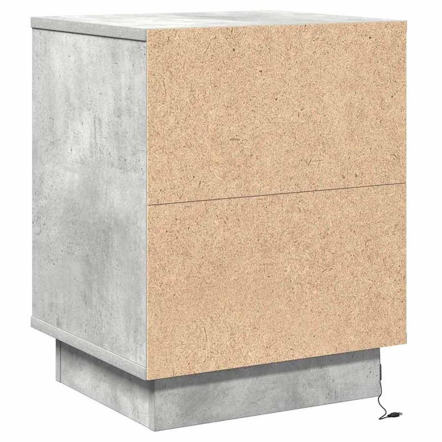 Cabinet de chevet 2 pcs Gris béton 39 x 34,5 x 50 cm - 10