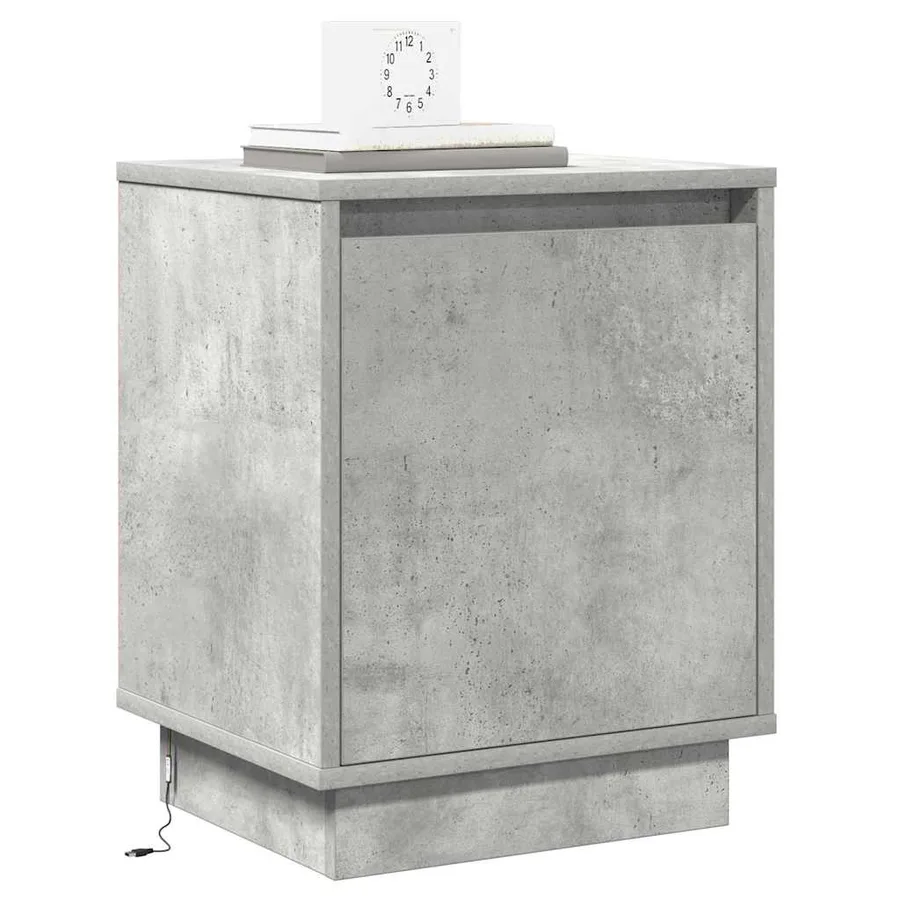 Cabinet de chevet 2 pcs Gris béton 39 x 34,5 x 50 cm - 3