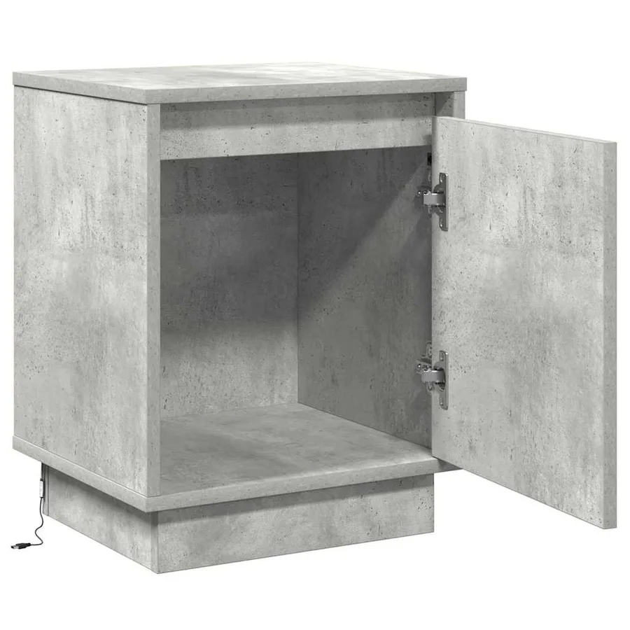 Cabinet de chevet 2 pcs Gris béton 39 x 34,5 x 50 cm - 6
