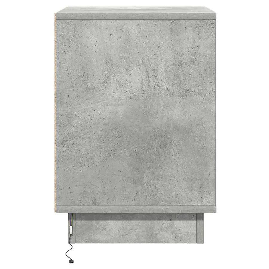 Cabinet de chevet 2 pcs Gris béton 39 x 34,5 x 50 cm - 9