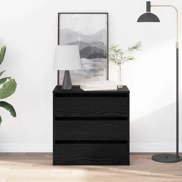 Armoire à tiroirs Noir 61 x 41 x 58 cm Bois d'ingénierie