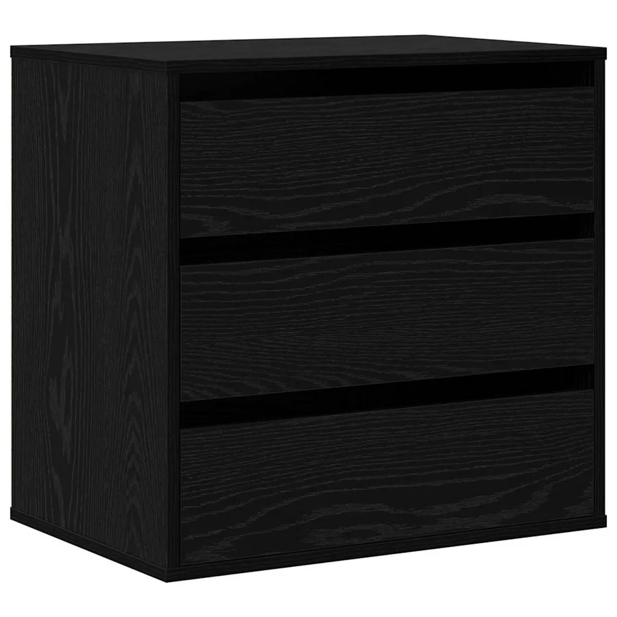 Armoire à tiroirs Noir 61 x 41 x 58 cm Bois d'ingénierie - 2