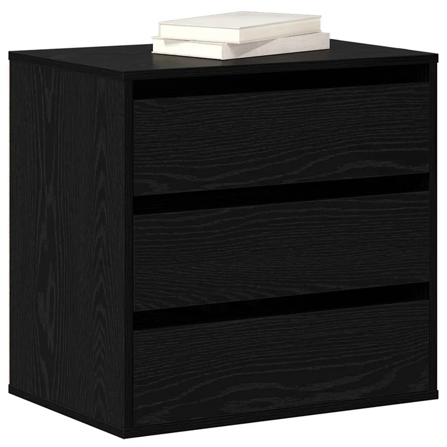 Armoire à tiroirs Noir 61 x 41 x 58 cm Bois d'ingénierie - 3