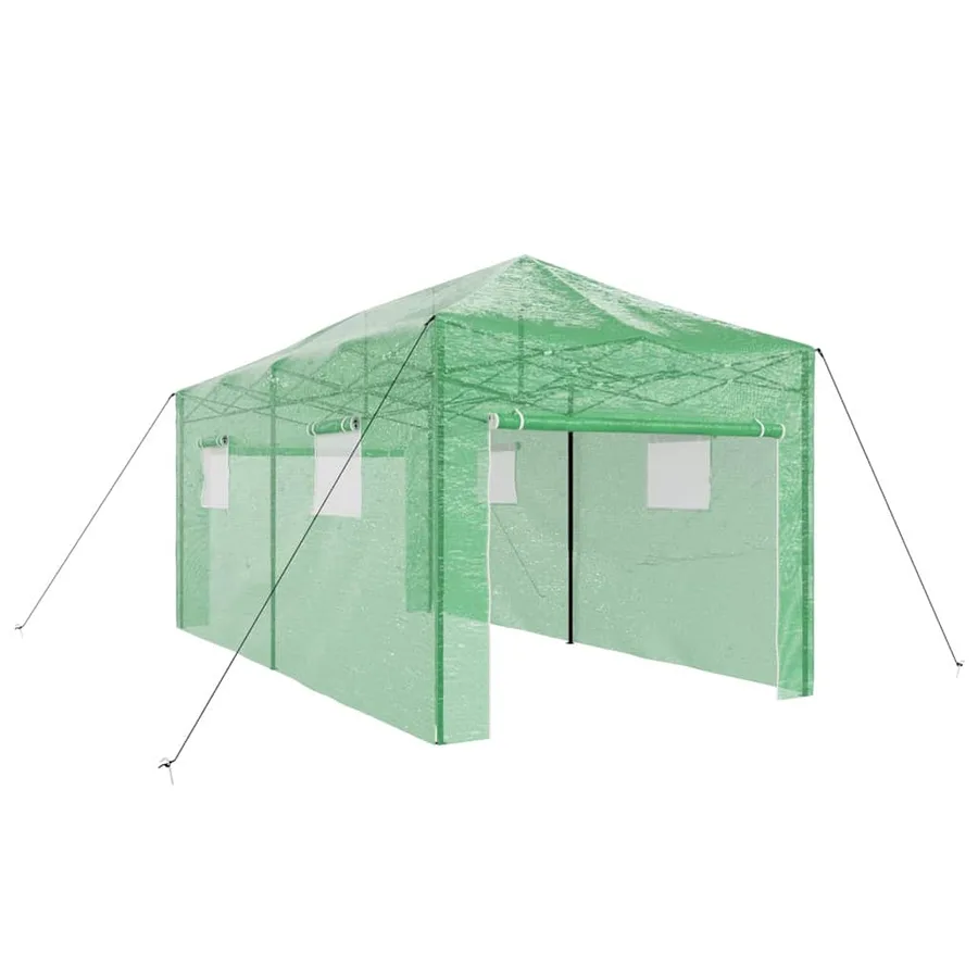 Serre avec cadre pop-up avec toit Vert 290 x 580 x 315 cm Fer - 2