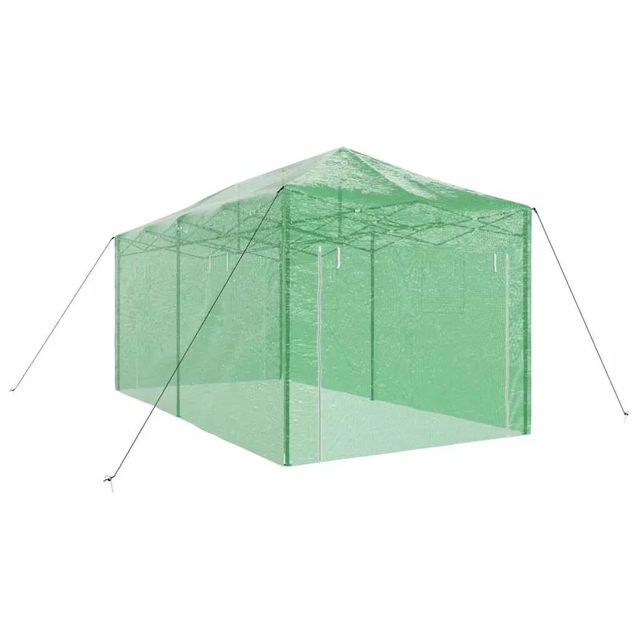 Serre avec cadre pop-up avec toit Vert 290 x 580 x 315 cm Fer - 4
