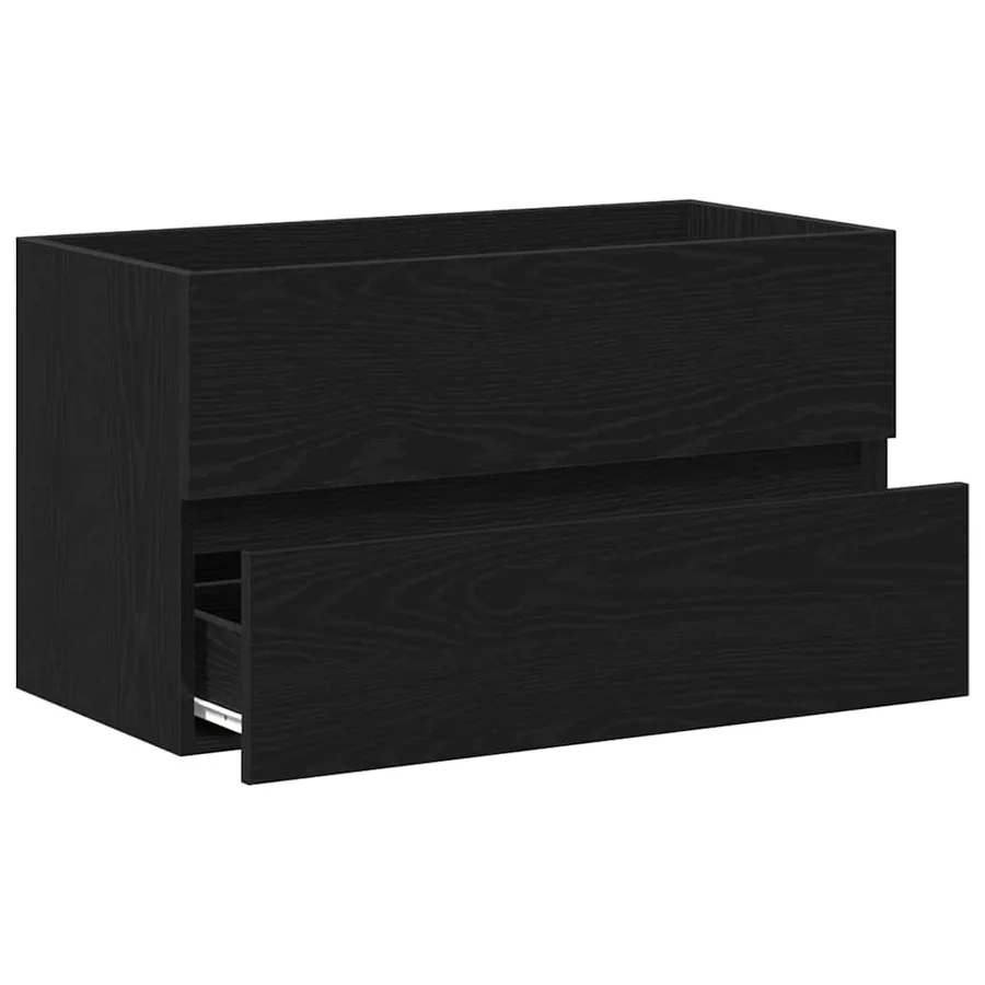 Meuble de Lavabo de Salle de Bain Chêne noir 80 x 38,5 x 45 cm - 5