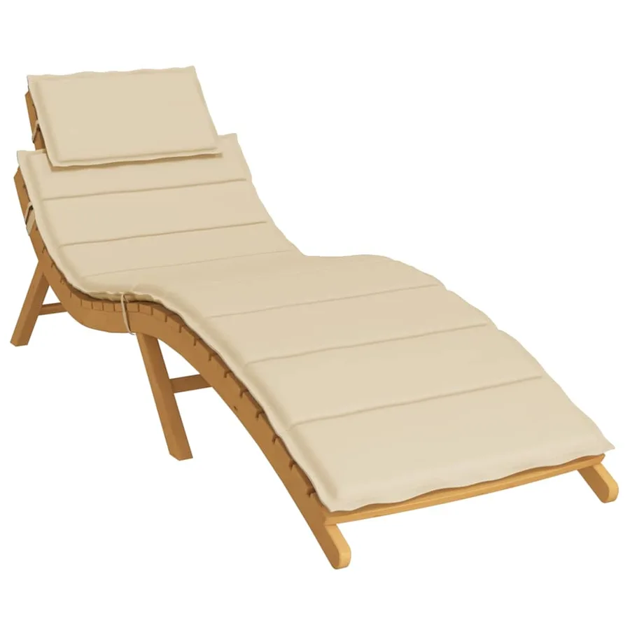 Coussin de chaise longue beige 186x58x4 cm tissu oxford - 3