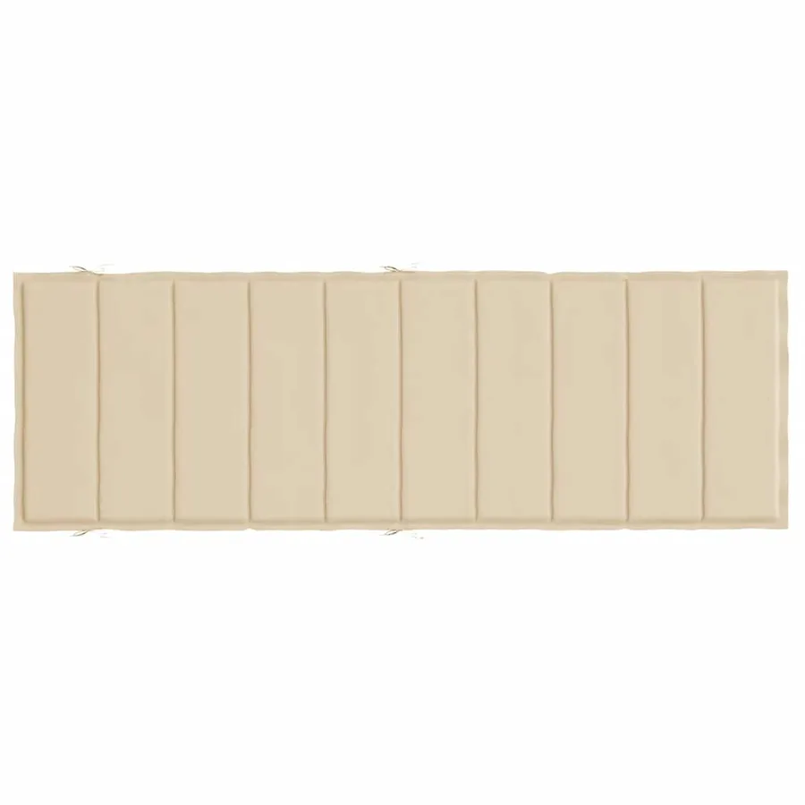 Coussin de chaise longue beige 186x58x4 cm tissu oxford - 5