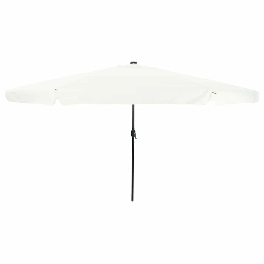 Parasol de jardin Sable et anthracite 395 x 395 x 245 cm