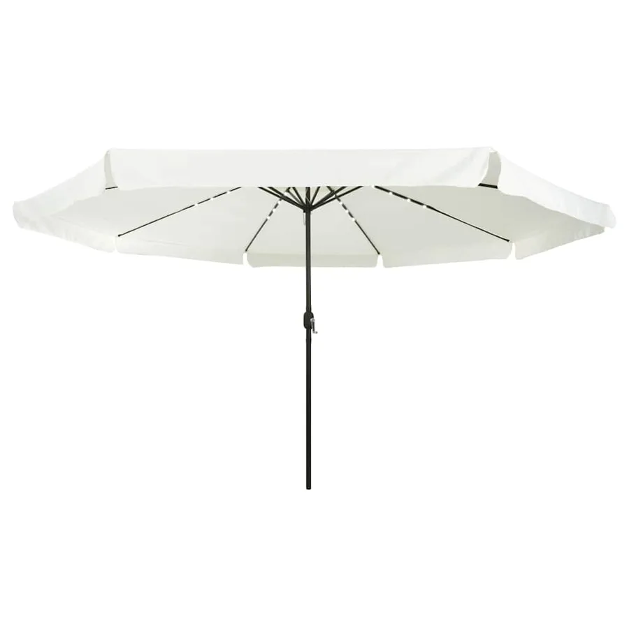 Parasol de jardin Sable et anthracite 395 x 395 x 245 cm - 3