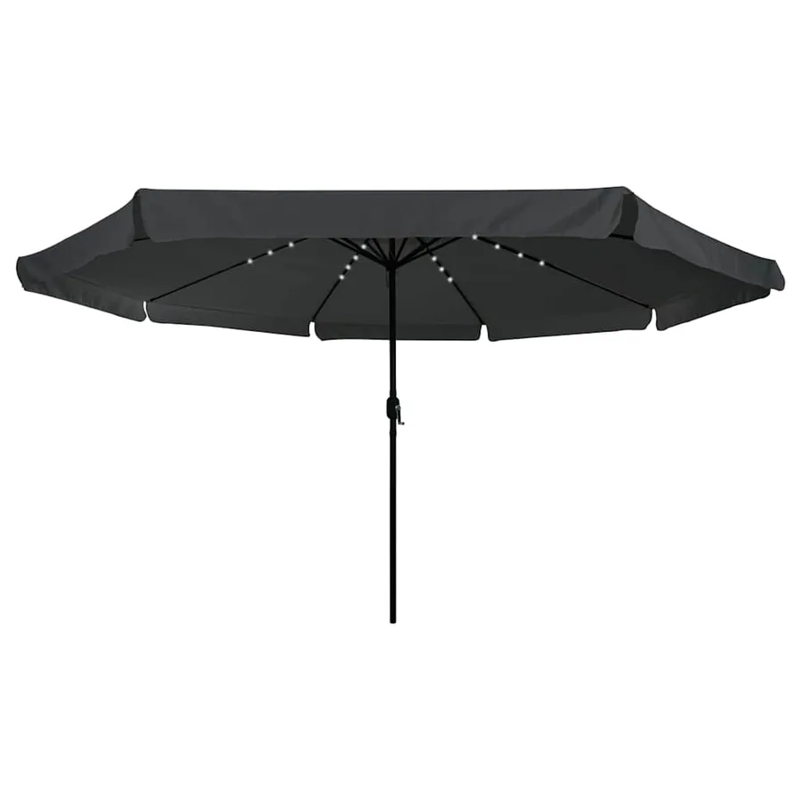 Parasol de jardin Anthracite 395 x 395 x 245 cm Polyester - 3