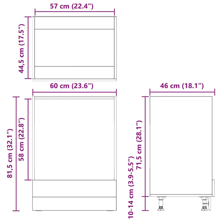 Armoire suspendue Chêne artisanal 60 x 46 x 81,5 cm - 13